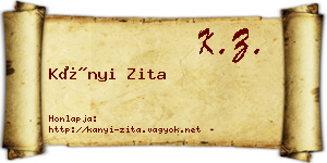 Kányi Zita névjegykártya